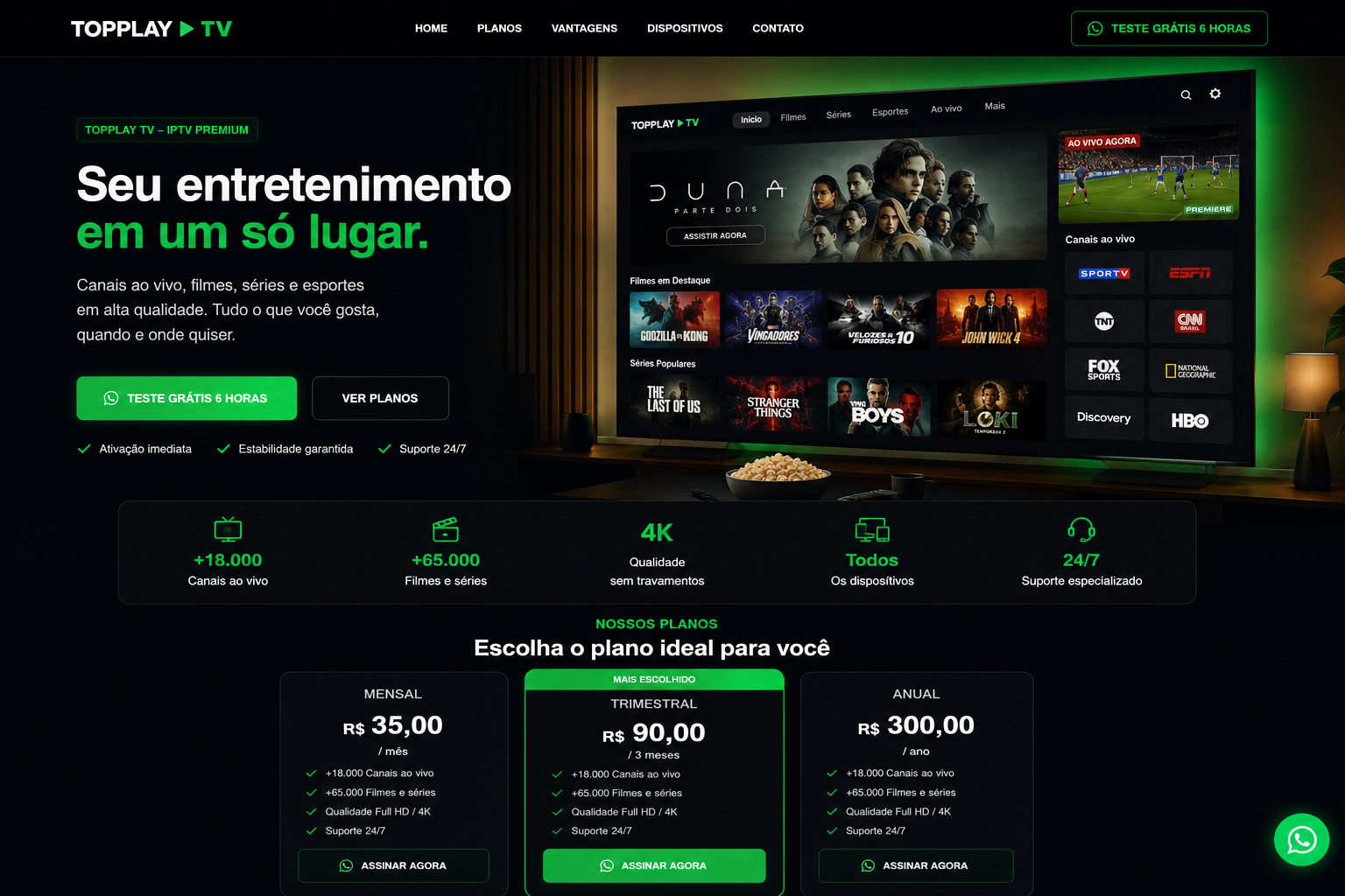 Entretenimento e streaming